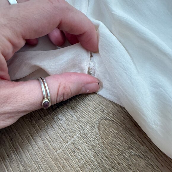 Vintage Linda 100% Silk & Lace Maxi Robe Long Coquette Romantic Light Pink M - Picture 15 of 16